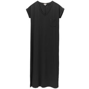 Cuyana V-neck Midi dress black small
